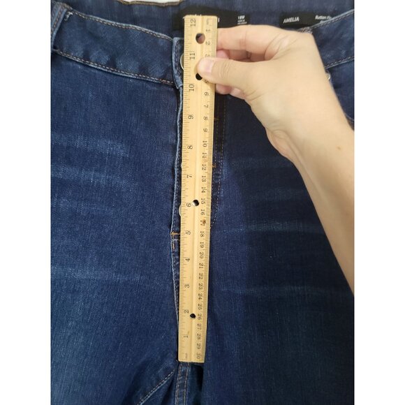 TAHARI Women's SZ 18W Amelia Button Fly Skinny Denim Jeans Classic - Picture 6 of 8